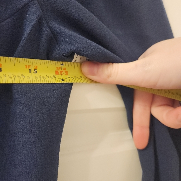 Dress the Population V-Neck Long Sleeve Midi Dress Blue Size M NWT #M617 - Picture 4 of 5